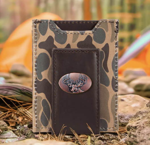 Old School Camo Front Pocket Wallet