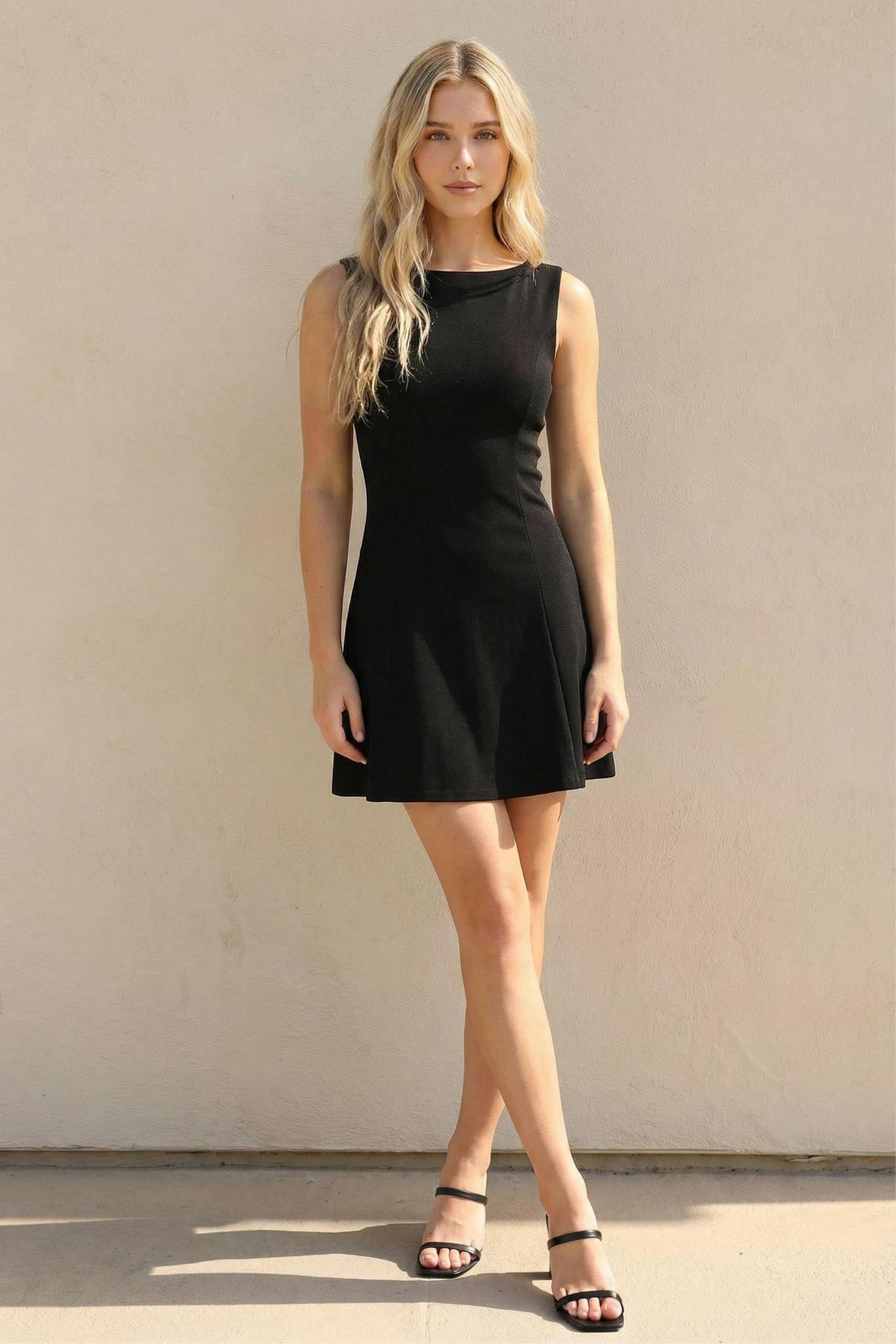 Charlee Sleeveless Stretch Linen Mini Dress