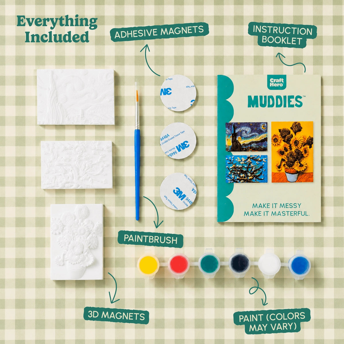 Craft Hero Muddies™ - Van Goghs Masterpieces - DIY Magnets