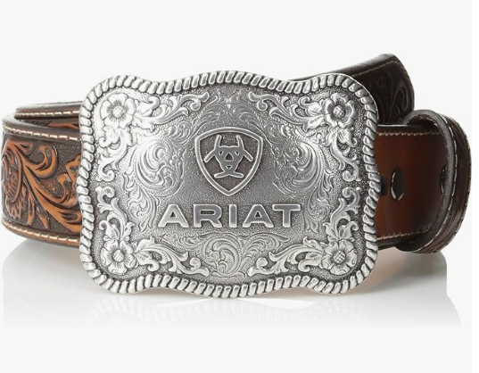 Ariat Men's Straight Floral Buckle Belt #2