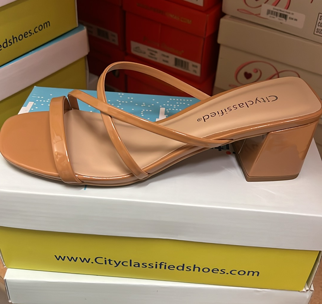 Crimp Tan Heels
