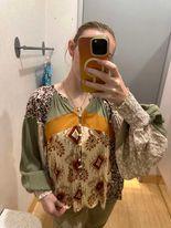 Printed Mixed Blouse