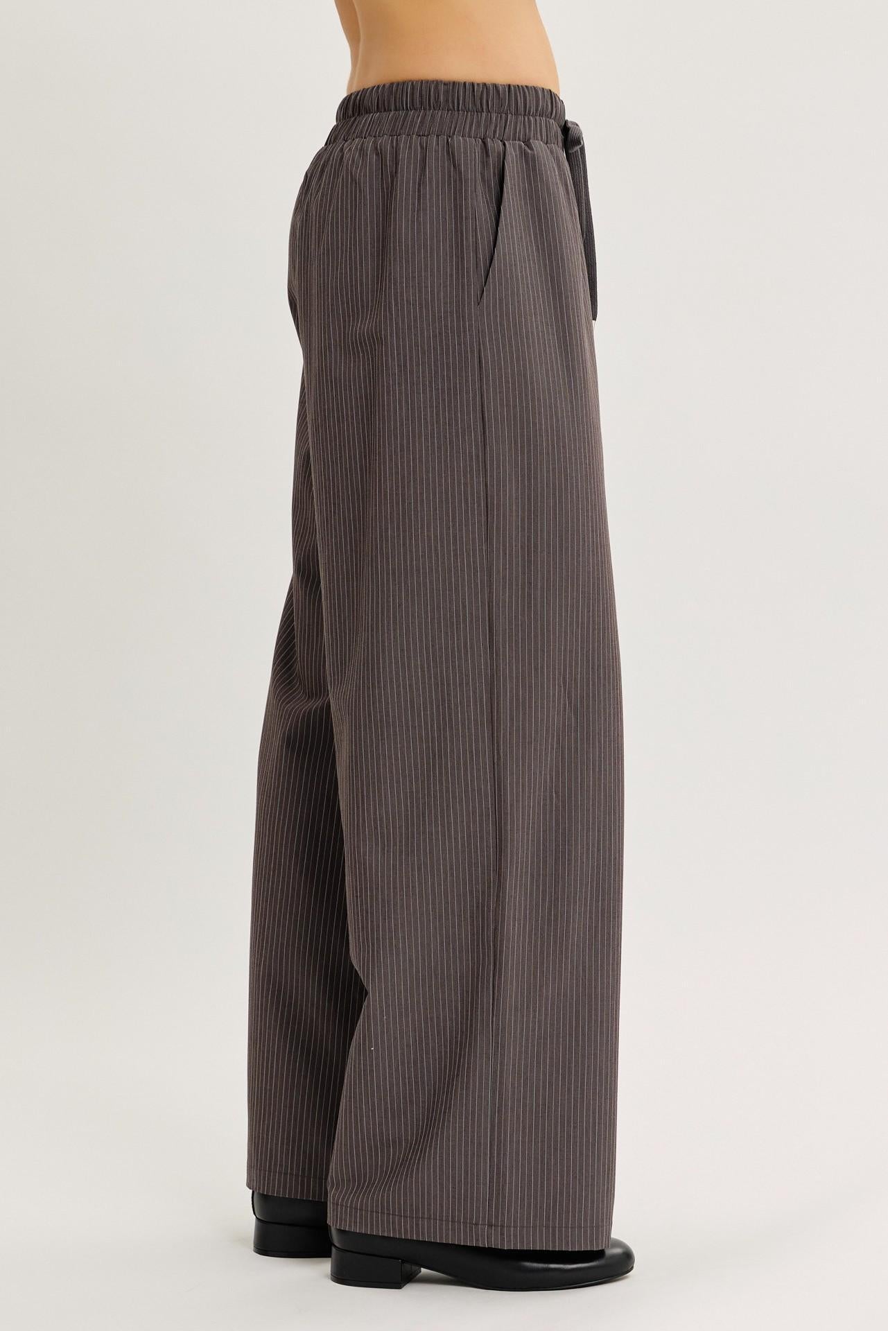 Chalk Stripe Pull-on Relaxed Fit Pants