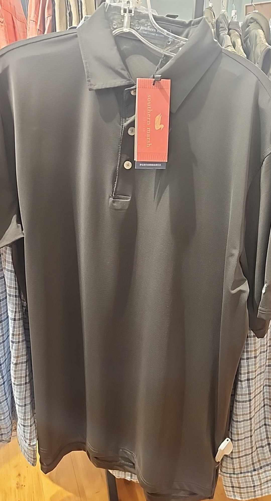 Santa Clara Performance Polo Charcoal Gray
