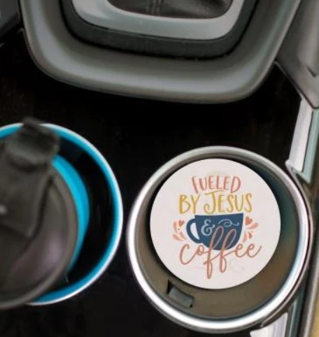 Fueled By Jesus Car Coaster