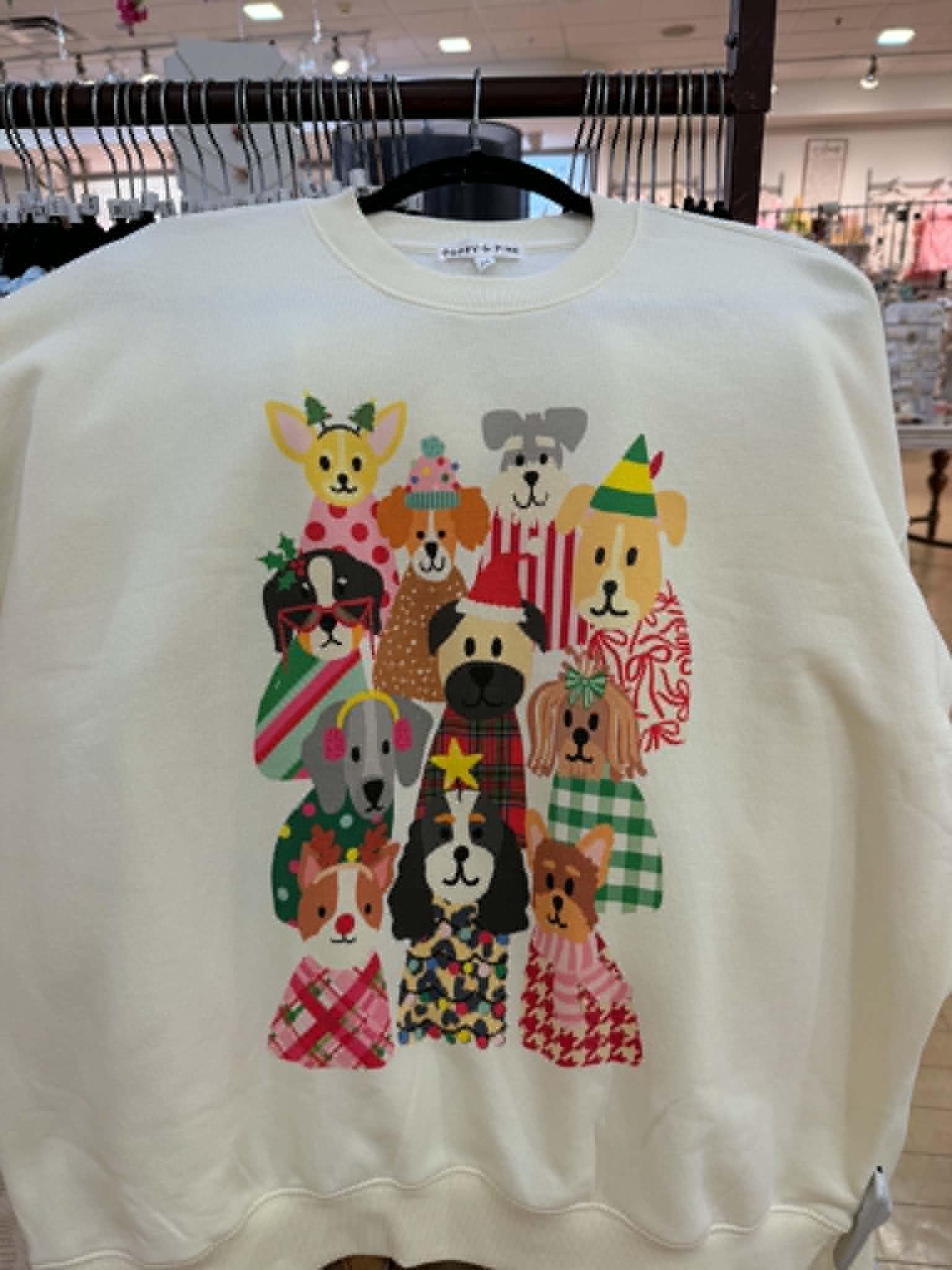 Festive Sweater Pups Sweatshirt