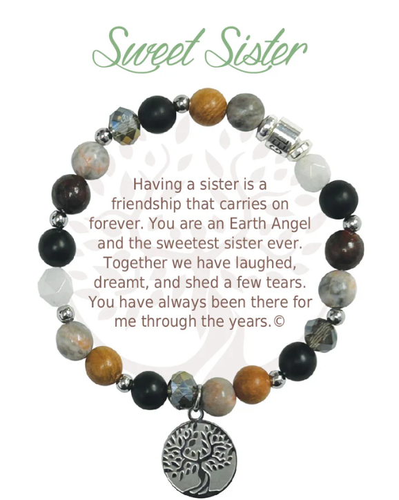 Earth Angel Natural Stone Bracelet - Sweet Sister
