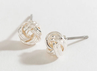 Silver Love Knot Earrings