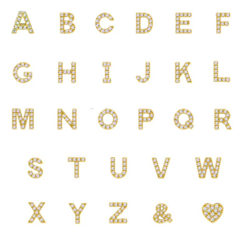 Mini Initial/Birthstone Charm Bar