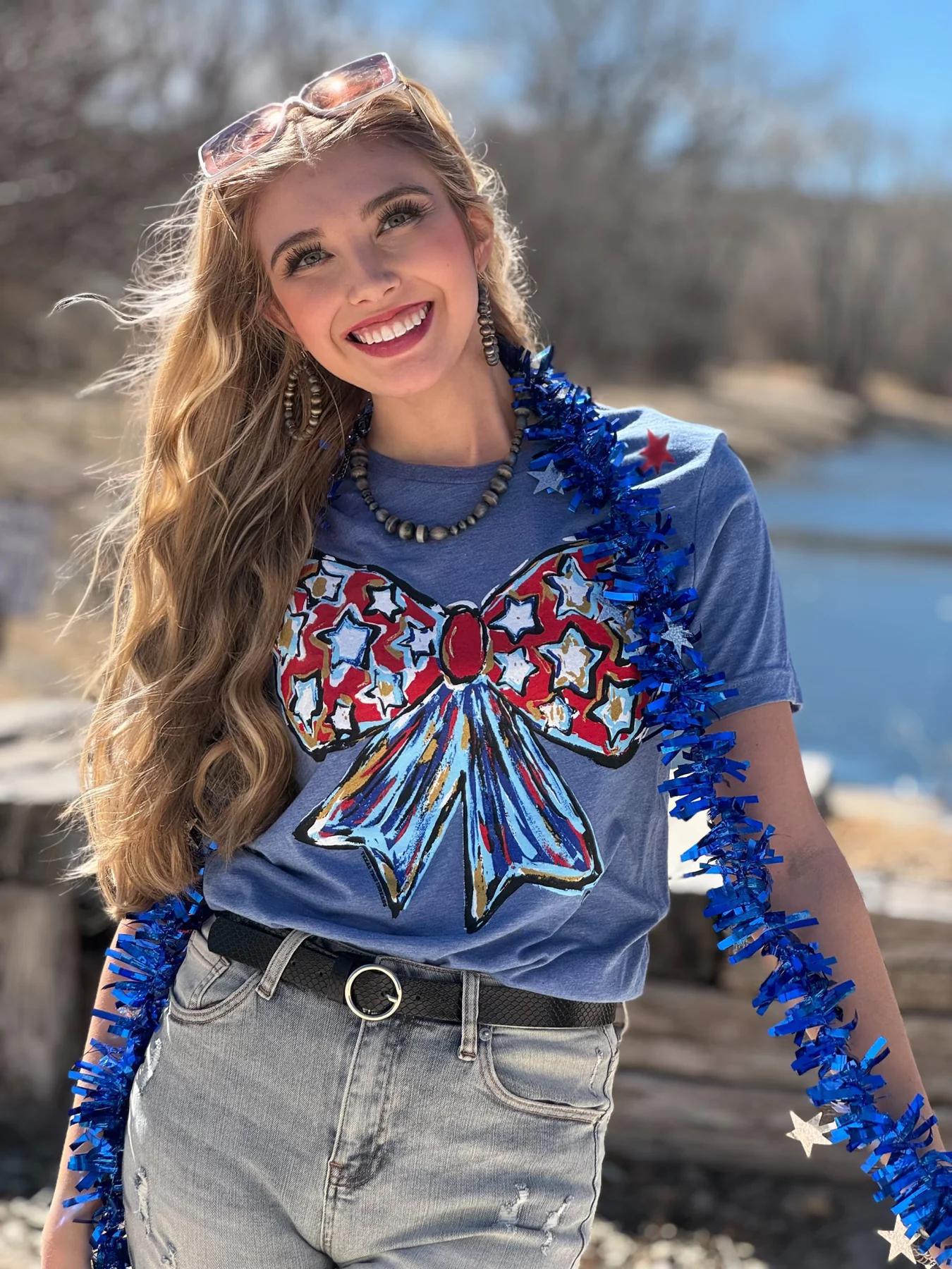 Stars & Stripes Bow Tee