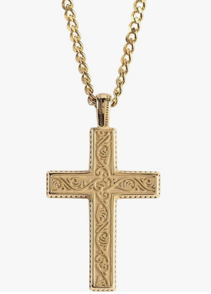 Necklace Cross Gold-Plated 24in Long