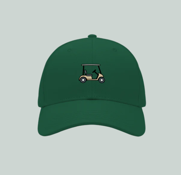Golf Cart - Dad Hat - Green