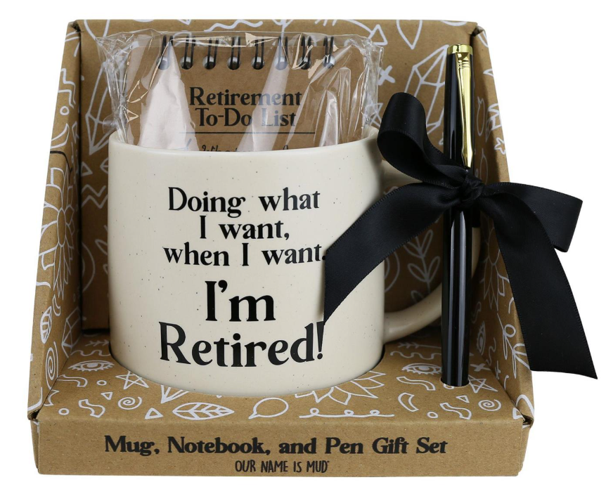 Retired Mug Notepad Pen Set