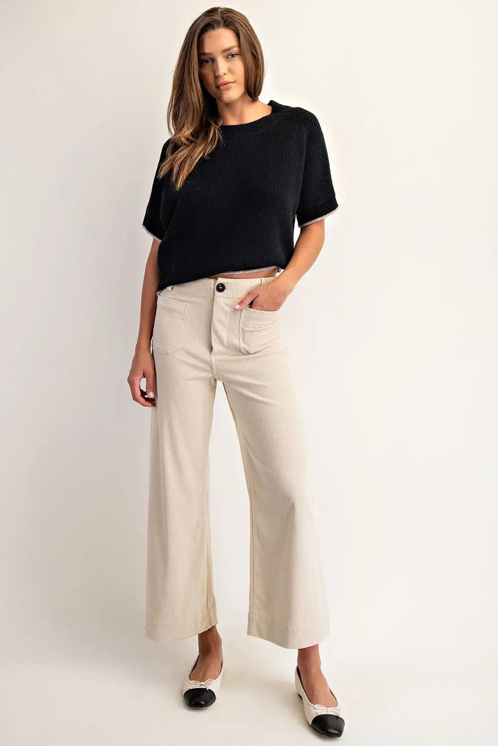 Sand Corduroy Patch Pocket Pants