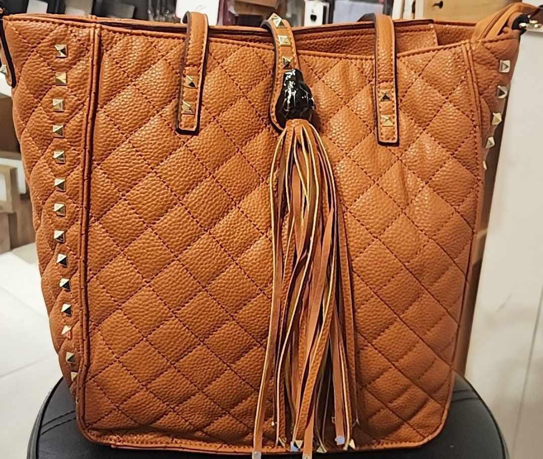 Pyramid Studded Purse Brown