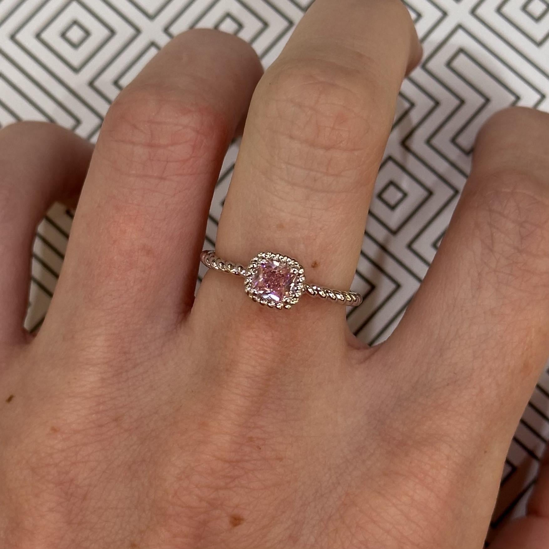 Style 6080 Pink Square Stone