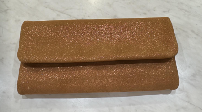 Faux Leather Sparkle Tan Wallet