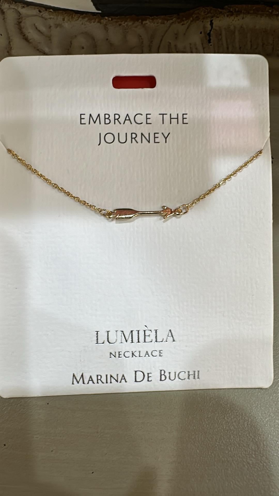Lumiela Embrace The Journey Arrow Shape Bar Necklace