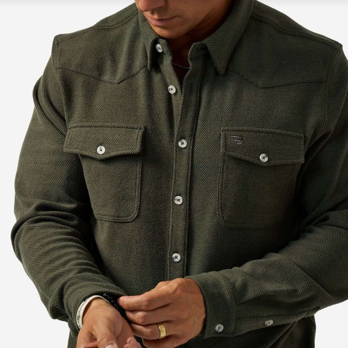 L/S Austin Shirt - Olive Green