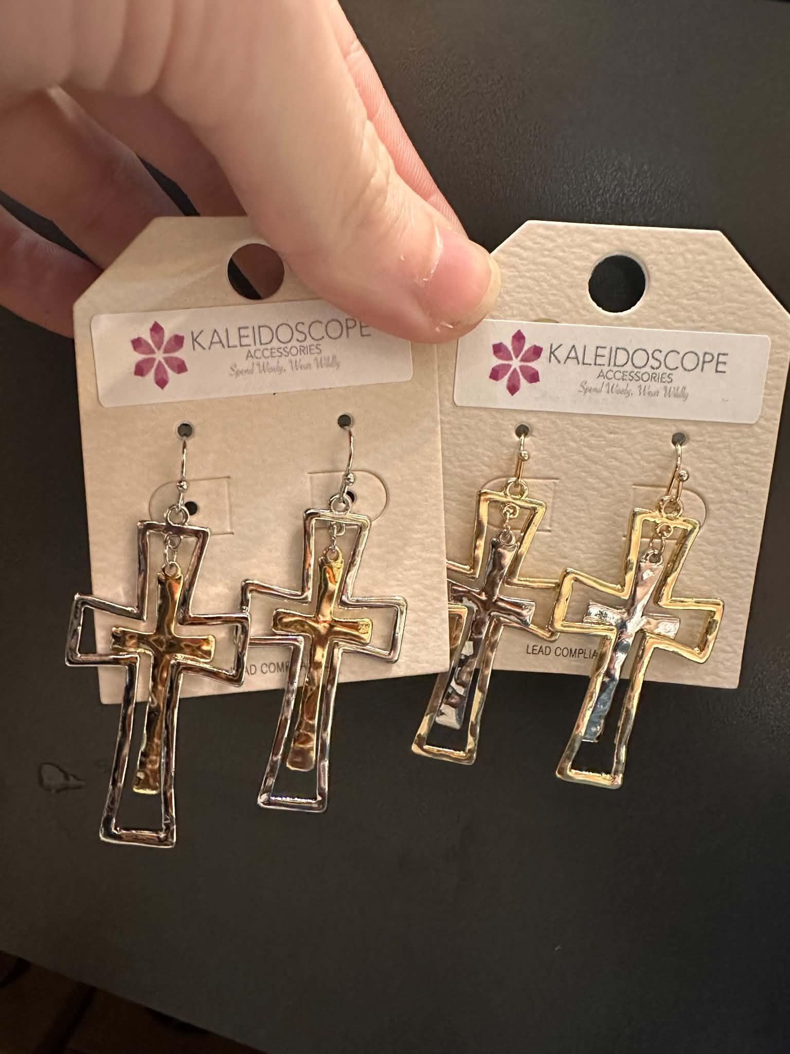 Kaleidoscope Two Tone Cut-Out Cross