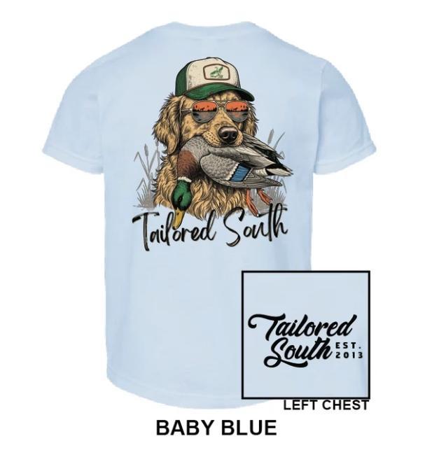 Youth Dog Head Duck Tee - Baby Blue