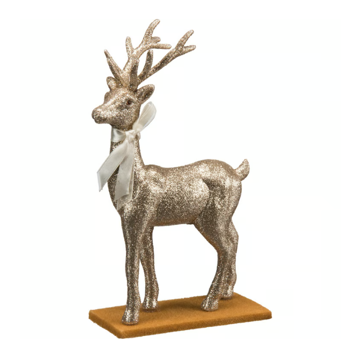 Medium Champagne Glitter Deer