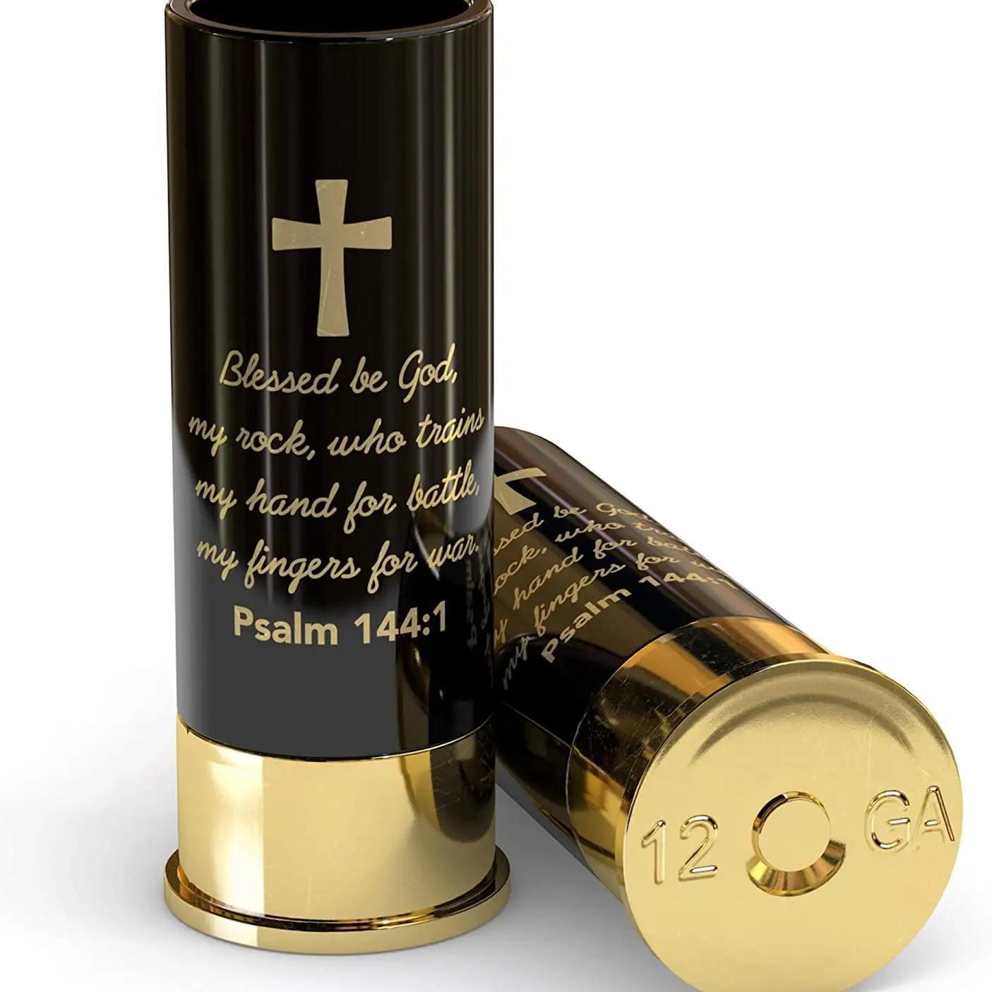 12 Gauge Shot Glasses Set of 4 - Psalm 144:1