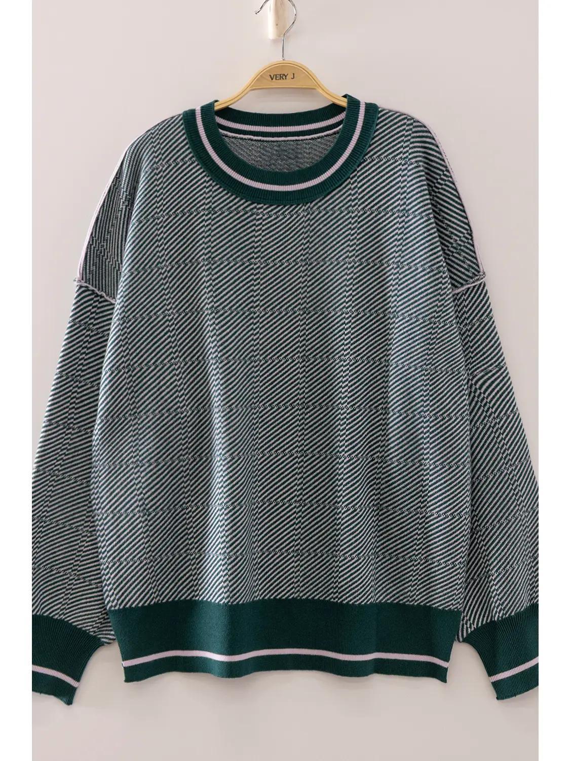 Forest Geometric Pattern Sweater