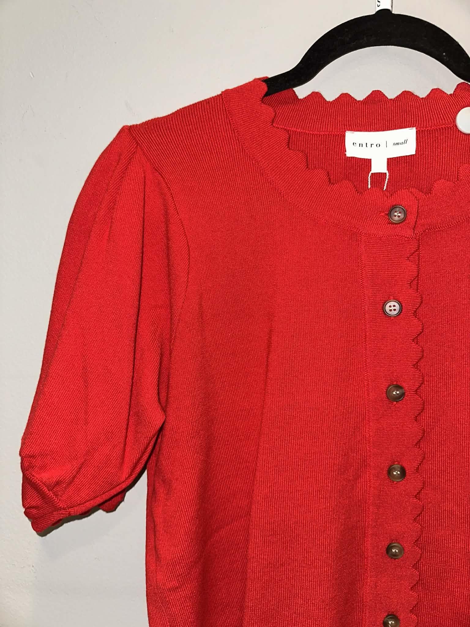 Ruffle Button Up Sweater