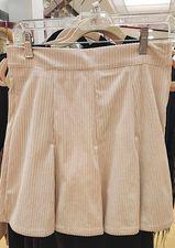Cream Corduroy Skirt