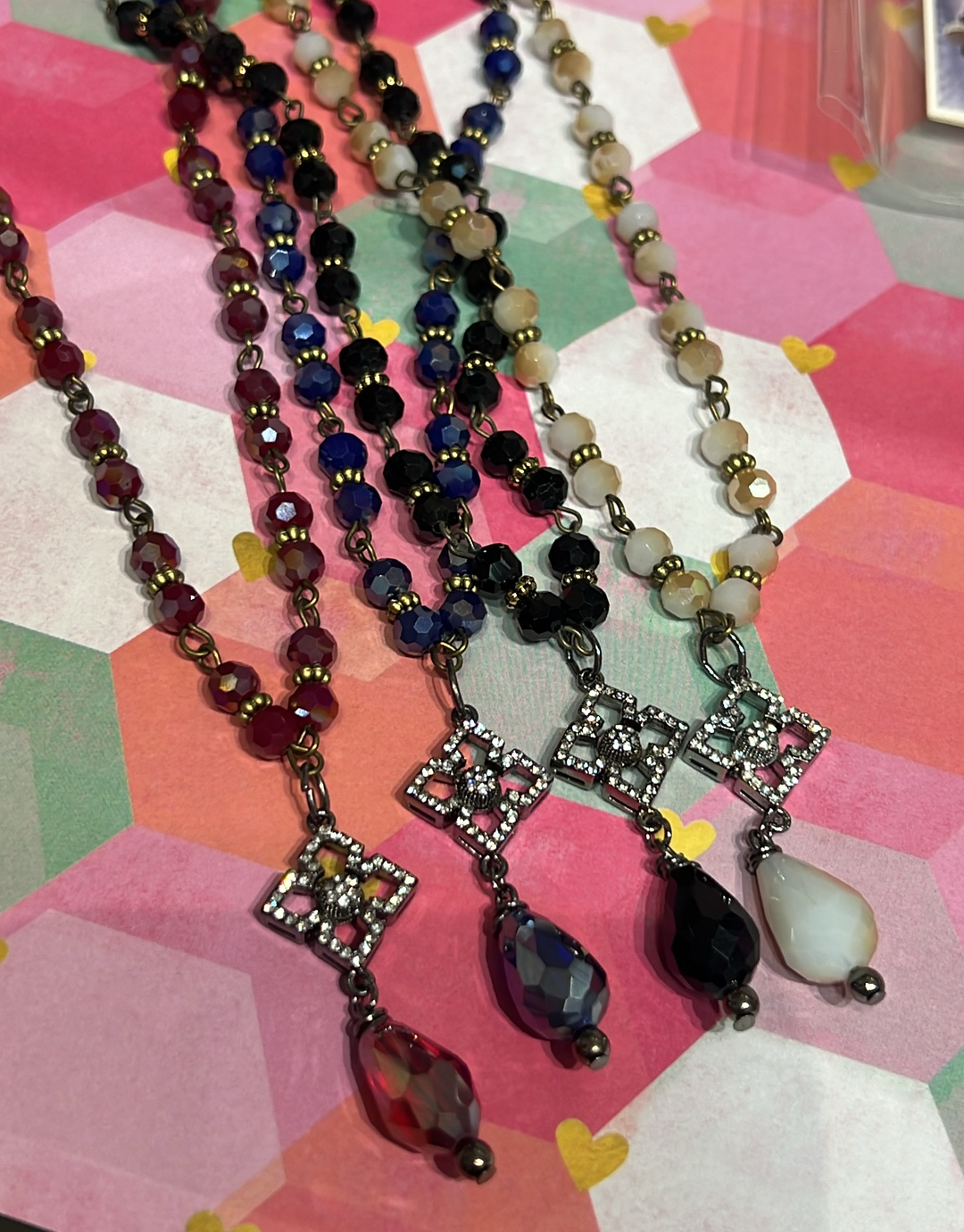 Rosaried Pave Necklace