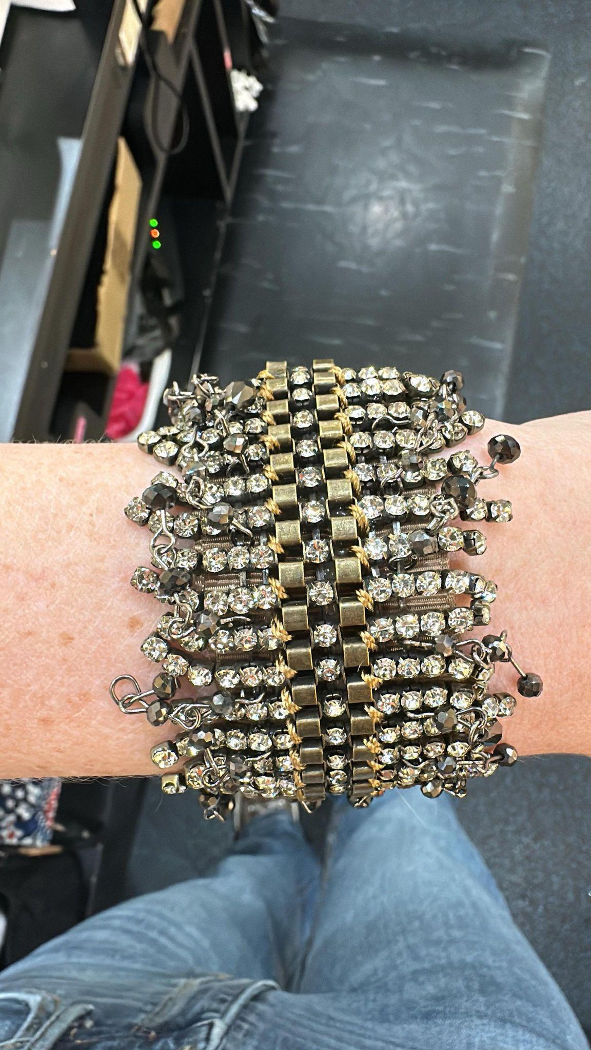 Rhinestone Fringe Bracelet