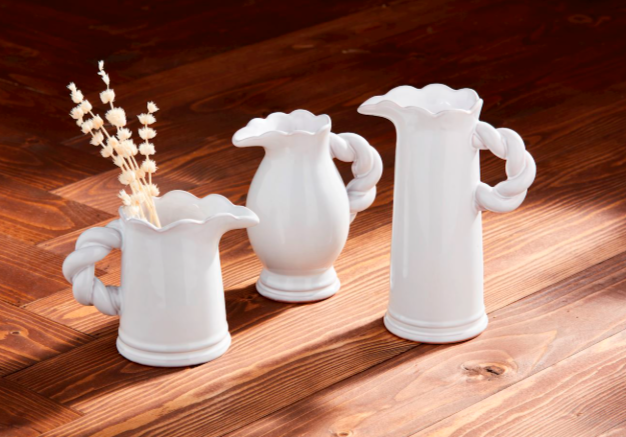 Twisted Handle Pitcher Vase