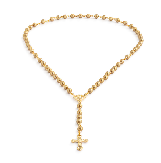 Gold Rosary + Pouch - 18in