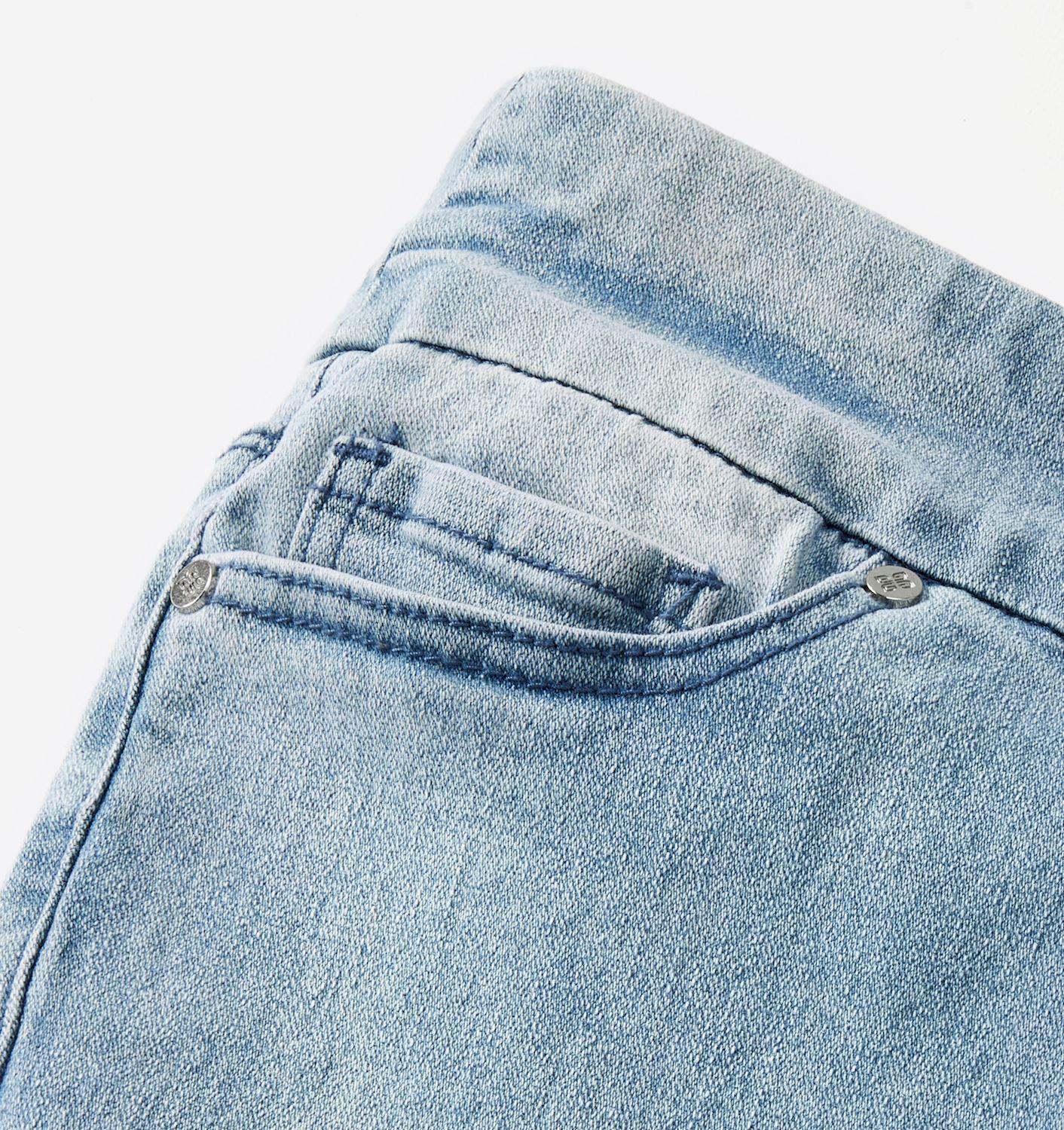 Embroidered Cotton Spandex Denim Pants