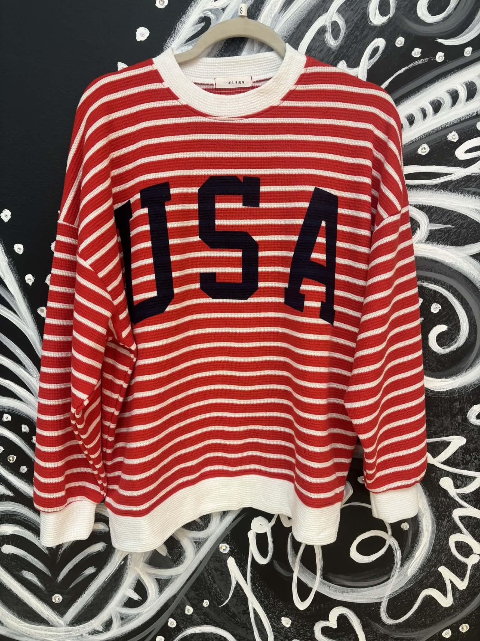 Stripe USA Cloudy Knit Top