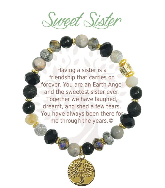 Earth Angel Natural Stone Bracelet - Sweet Sister