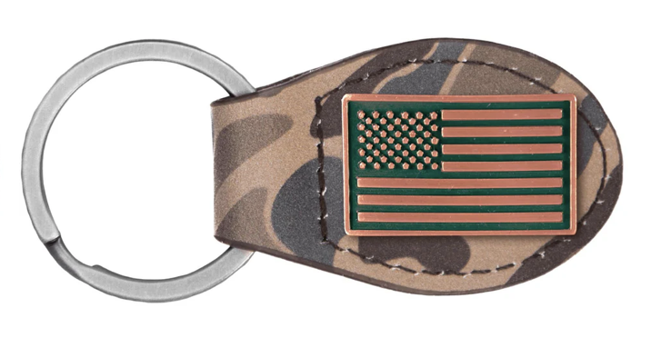 Old School Camo Oval Key Fob