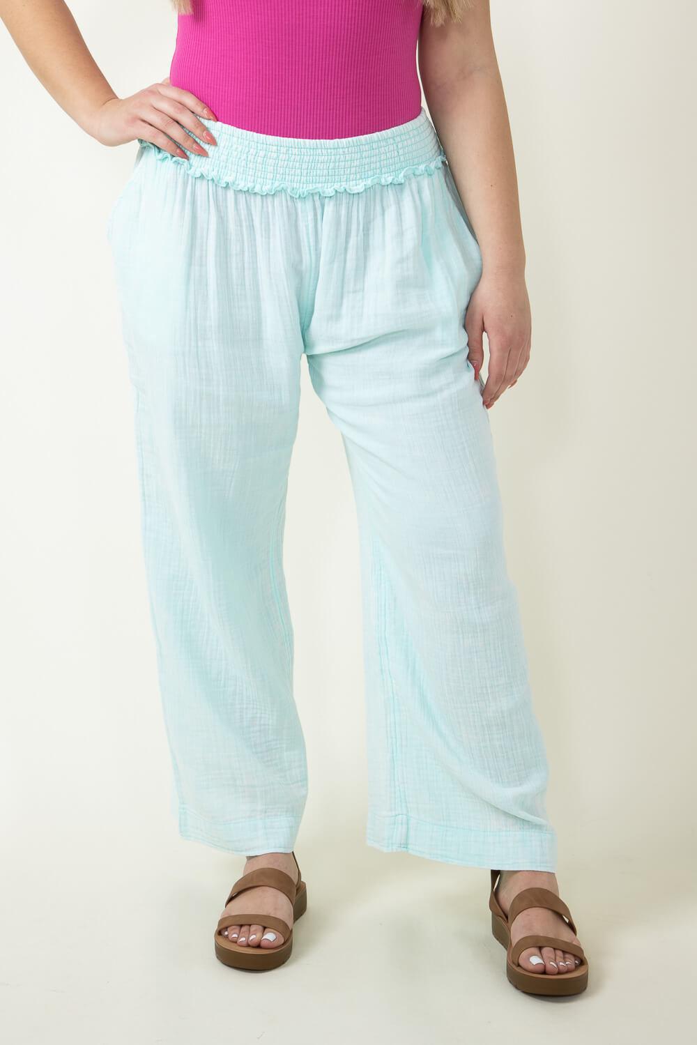 SS Gauze Pant Seafoam