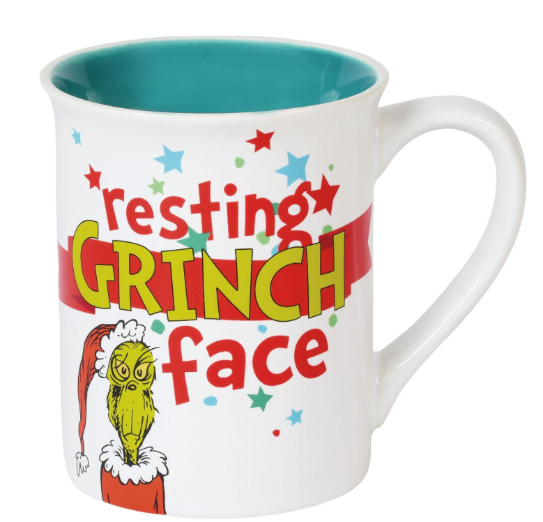 Resting Grinch Face Mug