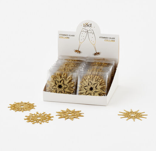 Snowflake Collar for Wine Glass & Stemware