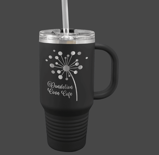 Engravable Black 32oz Travel Tumbler