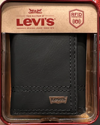 Levi Strauss MENS Trifold Wallet - Black #2