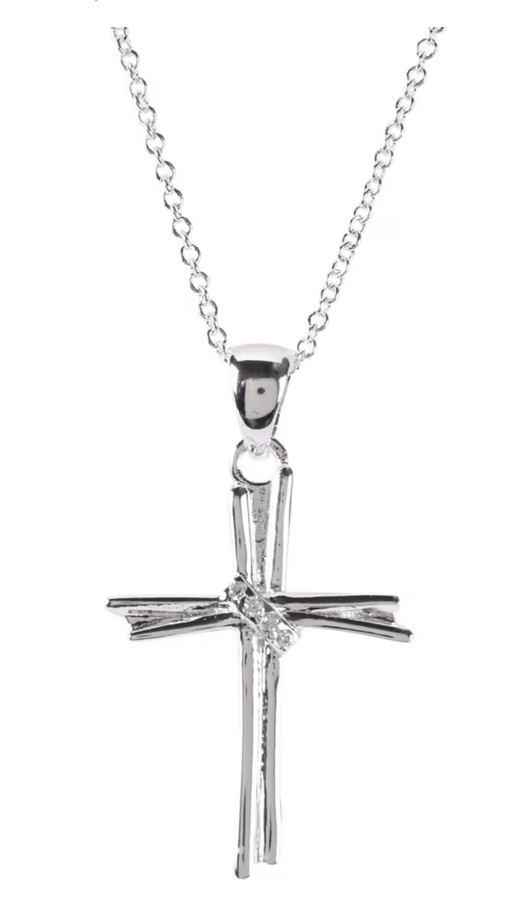 Cross Silver Plated 18L Necklace