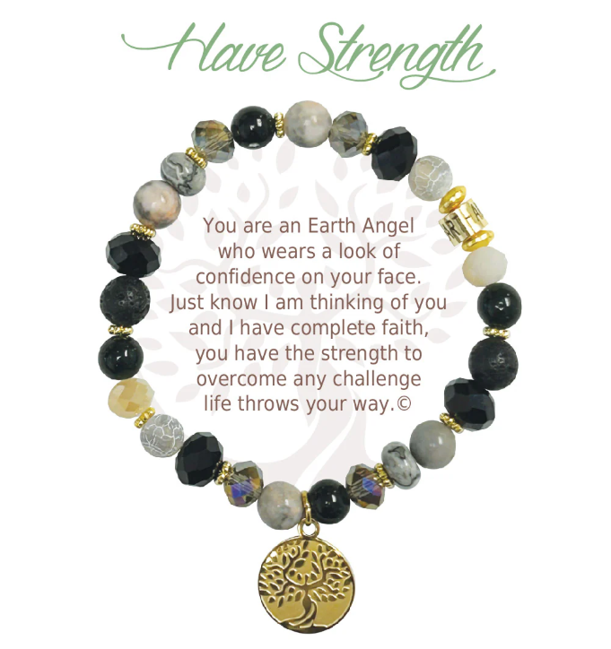 Earth Angel Natural Stone Bracelet - Have Strength
