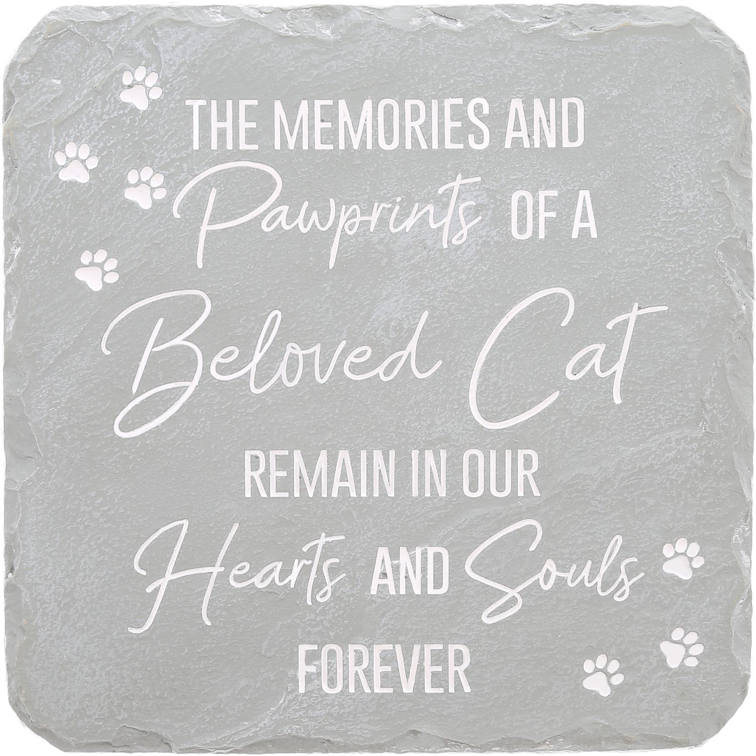 Cat Memorial - 7.75" x 7.75" Garden Stone