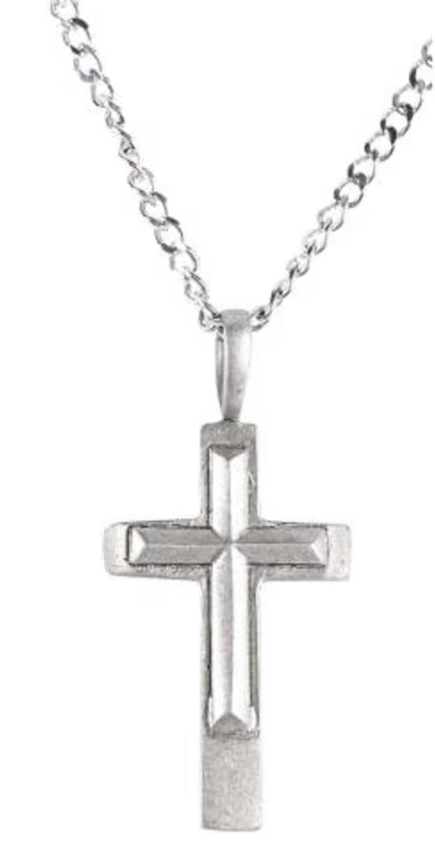 NK DOUBLE CROSS PWTR 1.5" 24" STNLS C