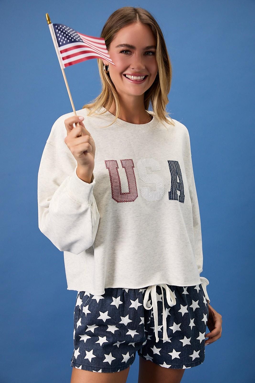 Navy White Star Drawstring Shorts