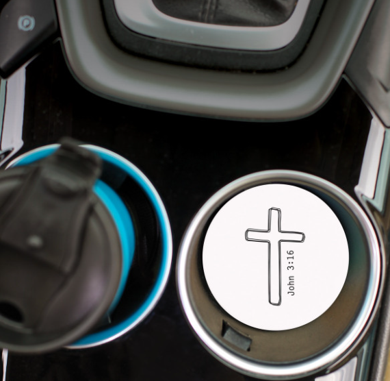 John 3:16 Car Coaster