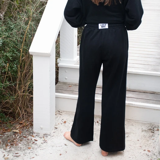 LULU MAC - Black Terry Cloth Pants